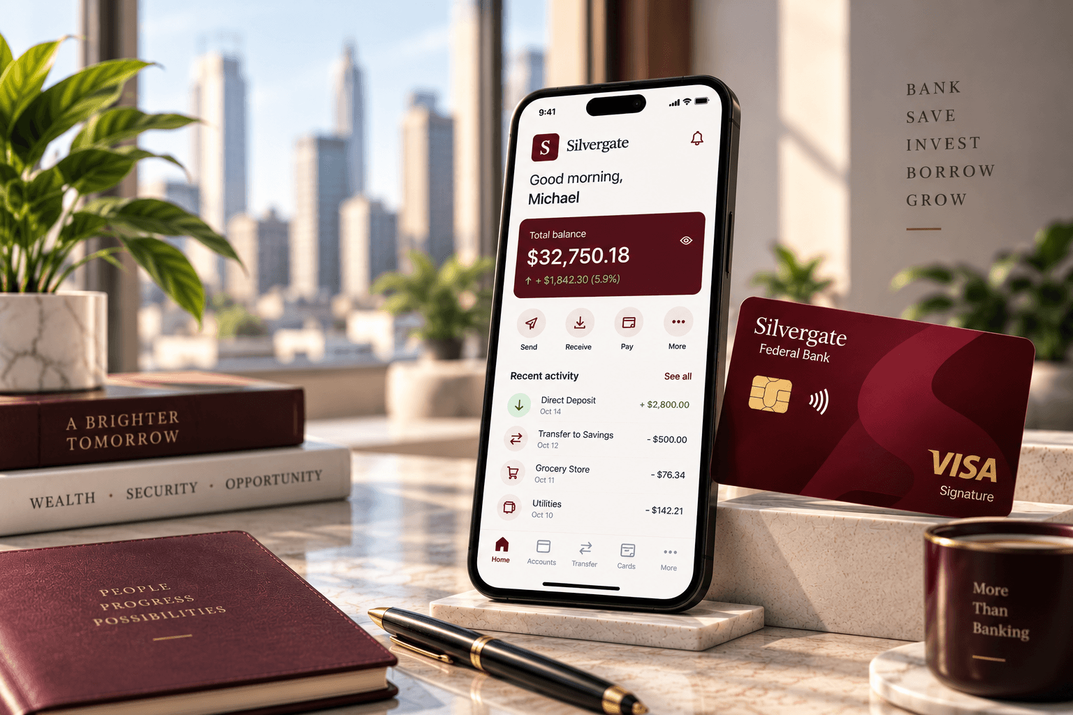 Silvergate Federal Bank mobile banking experience